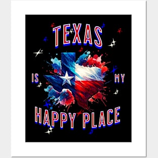 Texas is my happy place Posters and Art